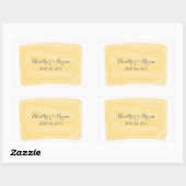 Gele Waterverf bruiloft stickers (Vel)