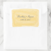 Gele Waterverf bruiloft stickers (Tas)