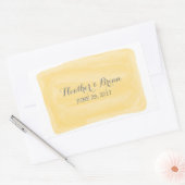 Gele Waterverf bruiloft stickers (Envelop)