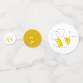 Gele Waterverf Bubble Beehive Confetti (Voorkanten)