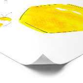 Gele Waterverf Bumble Bee Baby shower Welkom Poster (Hoek)