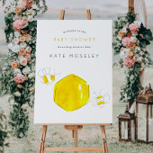 Gele Waterverf Bumble Bee Baby shower Welkom Poster
