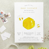Gele Waterverf Bumble Bee Hive Baby shower Kaart