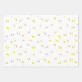 Gele Waterverf Bumble Bee Honingraat Baby shower Inpakpapier Vel (Voorkant)