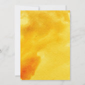 Gele waterverf cross floral Eerste Communie Kaart (Achterkant)