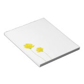 Gele Waterverf Daisies Notitieblok (Schuin)