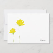 Gele Waterverf Daisies Notitiekaartje (Voorkant)