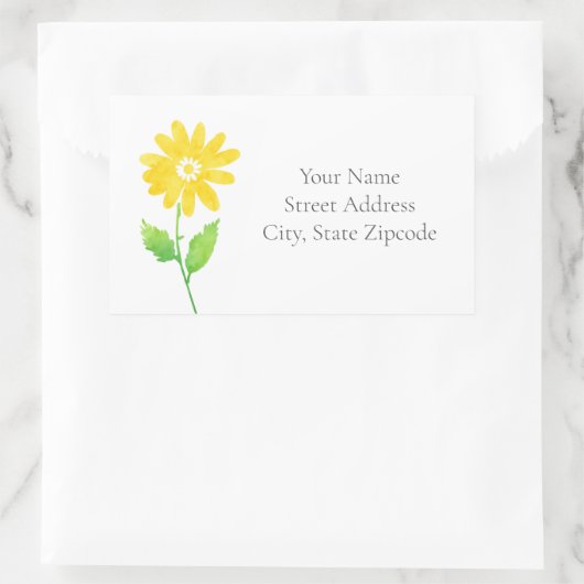 Gele Waterverf Daisy Stem labels (Tas)