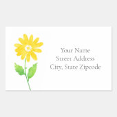 Gele Waterverf Daisy Stem labels (Voorkant)