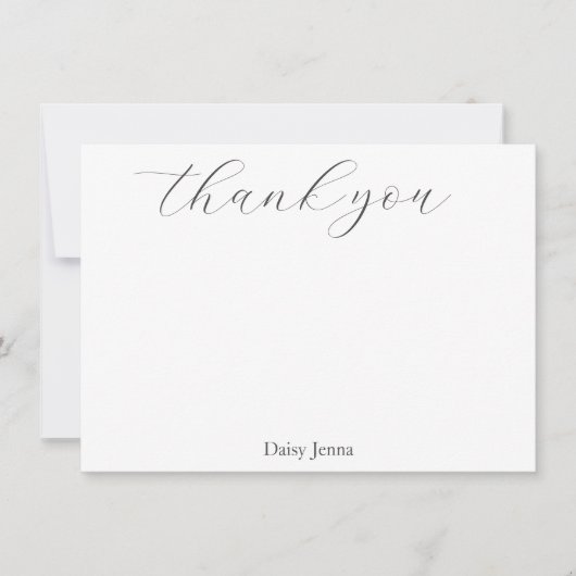 Gele Waterverf Daisy Stems Pattern Bedankkaart (Voorkant)