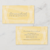 Gele Waterverf Deco Visitekaartje (Voorkant / Achterkant)