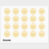 Gele Waterverf Deco Wedding Ronde Sticker (Vel)