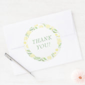 Gele Waterverf Elegant Dank u Sticker (Envelop)