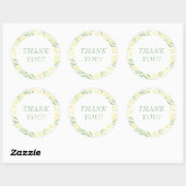 Gele Waterverf Elegant Dank u Sticker (Vel)