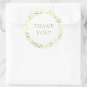 Gele Waterverf Elegant Dank u Sticker (Tas)