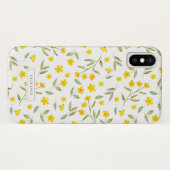 gele Waterverf Floral Blooms Patroon Case-Mate iPhone Case (Achterkant (horizontaal))
