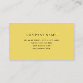 Gele Waterverf Floral & Greenery Professional Visitekaartje (Achterkant)