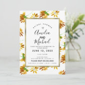 Gele Waterverf Florals Spring Summer Botanical Kaart (Staand voorkant)