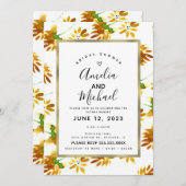 Gele Waterverf Florals Spring Summer Botanical Kaart (Voorkant / Achterkant)