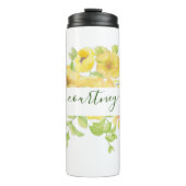 Gele waterverf gepersonaliseerd thermosbeker (Voorkant)