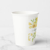 Gele waterverf gepersonaliseerde papierbekertjes papieren bekers (Rechts)