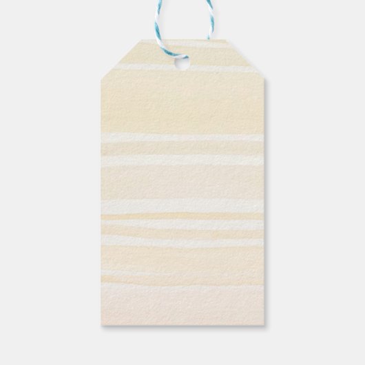 Gele Waterverf Happy Easter Label Cadeaulabel (Achterkant)