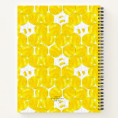Gele Waterverf Honeycomb Mam tot Baby shower Notitieboek (Achterkant)