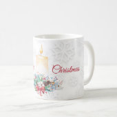 Gele Waterverf kaars en kleurrijke krans Koffiemok (Voorkant rechts)