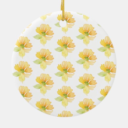 GELE WATERVERF KERAMISCH ORNAMENT (Achterkant)