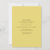 Gele Waterverf Klasse van 2025 Foto Afstuderen Aankondiging (Achterkant)