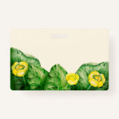 gele waterverf met waterlelie badge (Achterkant)