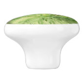 gele waterverf met waterlelie keramische knop (Zijkant)