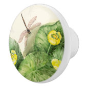 gele waterverf met waterlelie keramische knop (Rechts)