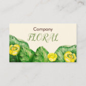 gele waterverf met waterlelie visitekaartje (Achterkant)