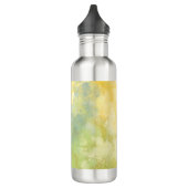 Gele Waterverf Monogram naam Tie Dye Butterfly Waterfles (Links)