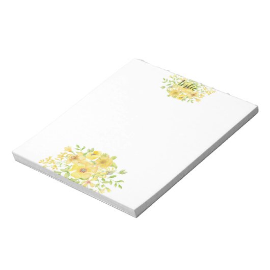 Gele waterverf notitieblok (Linkerzijde)