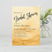 Gele Waterverf Ombre Vrijgezellenfeest Kaart (Staand voorkant)