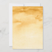 Gele Waterverf Ombre Vrijgezellenfeest Kaart (Achterkant)
