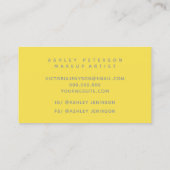 Gele waterverf penseelstreek uploadt uw logo visitekaartje (Achterkant)