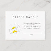 Gele Waterverf Raffle Baby shower Informatiekaartje (Voorkant)