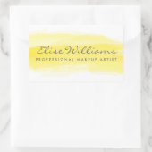 Gele Waterverf Rechthoekige Sticker (Tas)
