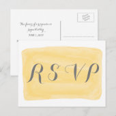 Gele Waterverf Response Briefkaart (Voorkant / Achterkant)