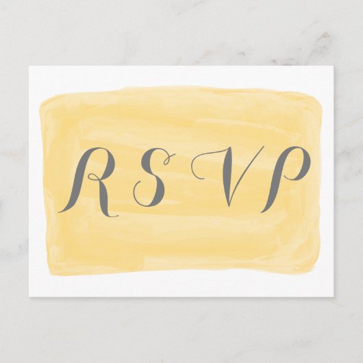 Gele Waterverf Response Briefkaart (Voorkant)