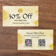 Gele Waterverf Restaurant Qr Code Menu en