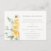 Gele Waterverf Roos Vloeiende weddenschappen Informatiekaartje (Voorkant)