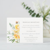 Gele Waterverf Roos Vloeiende weddenschappen Informatiekaartje (Staand voorkant)