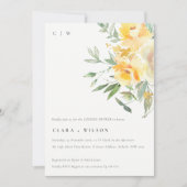 Gele Waterverf Roos Vloerbundelkoeschol Kaart (Voorkant)