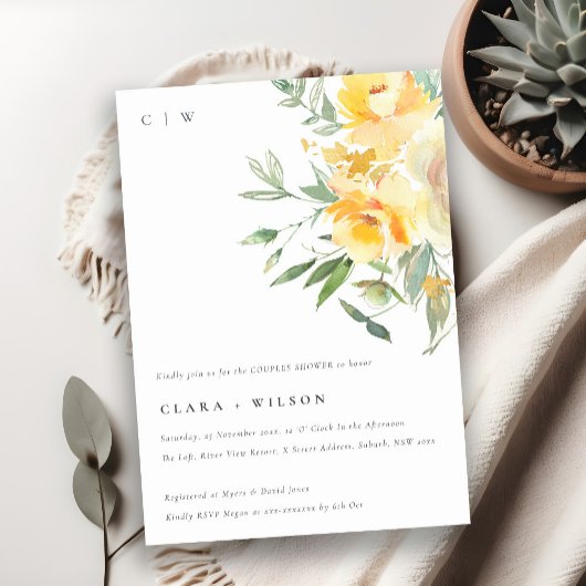 Gele Waterverf Roos Vloerbundelkoeschol Kaart