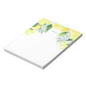 Gele Waterverf Rozen en Greenery Garland Notitieblok (Linkerzijde)