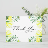 Gele Waterverf Rozen en pony's Bedankkaart (Staand voorkant)